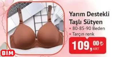 YARIM DESTEKLİ TAŞLI SÜTYEN